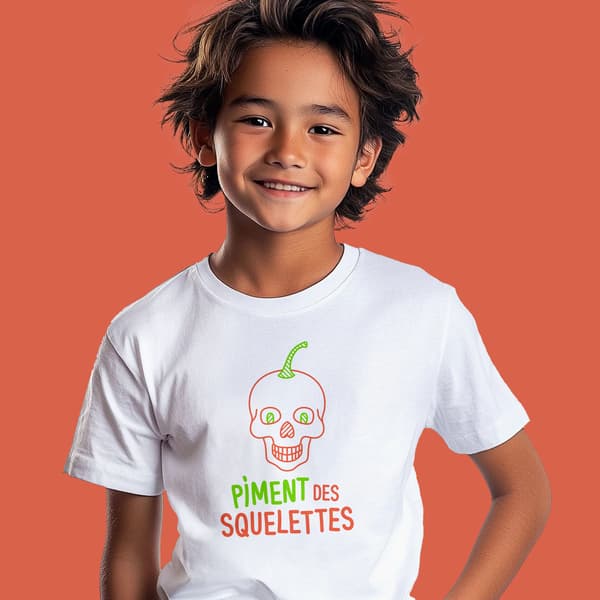 Image front Piment des Squelettes T-shirt Junior Unisexe