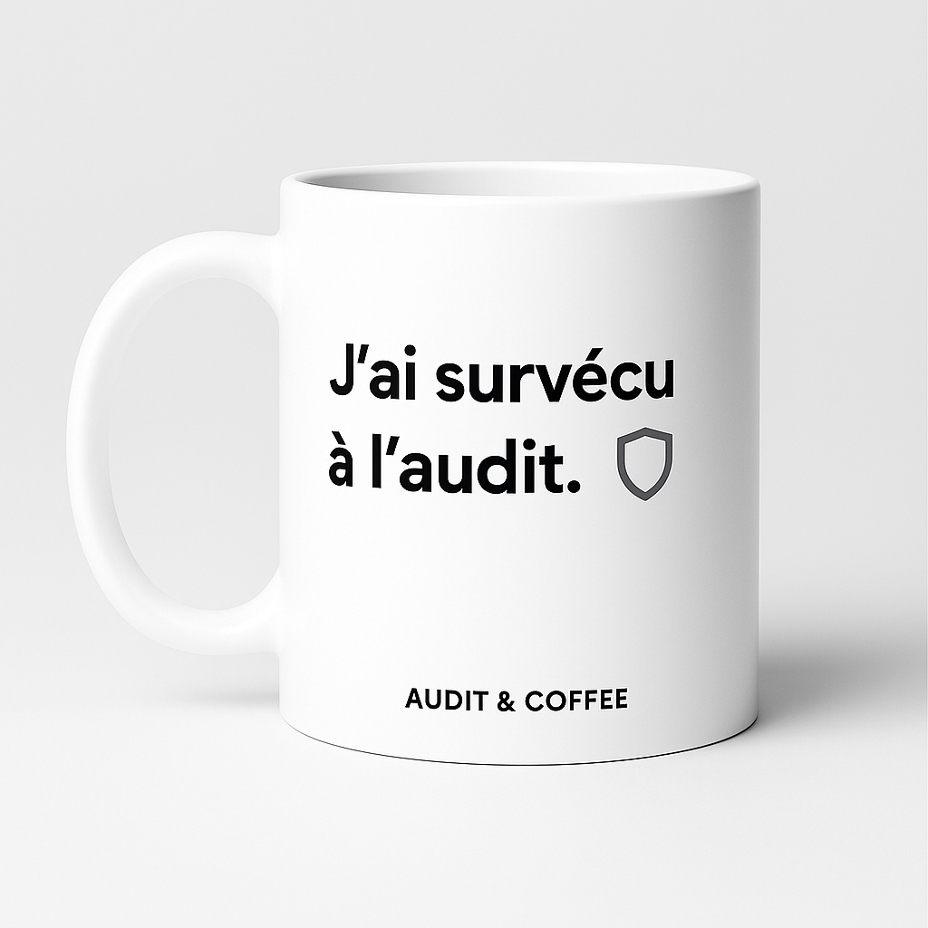Image front Mug “J’ai survécu à l’audit”