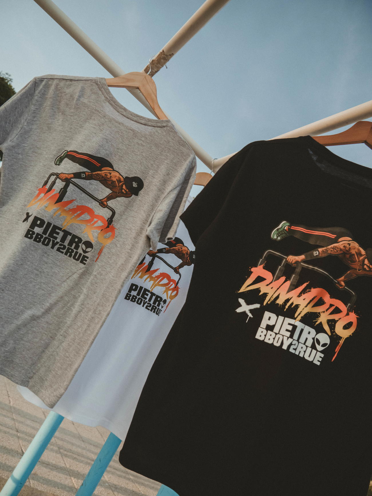 Image front T-shirt unisexe Pietro BBoy2rue x Damapro