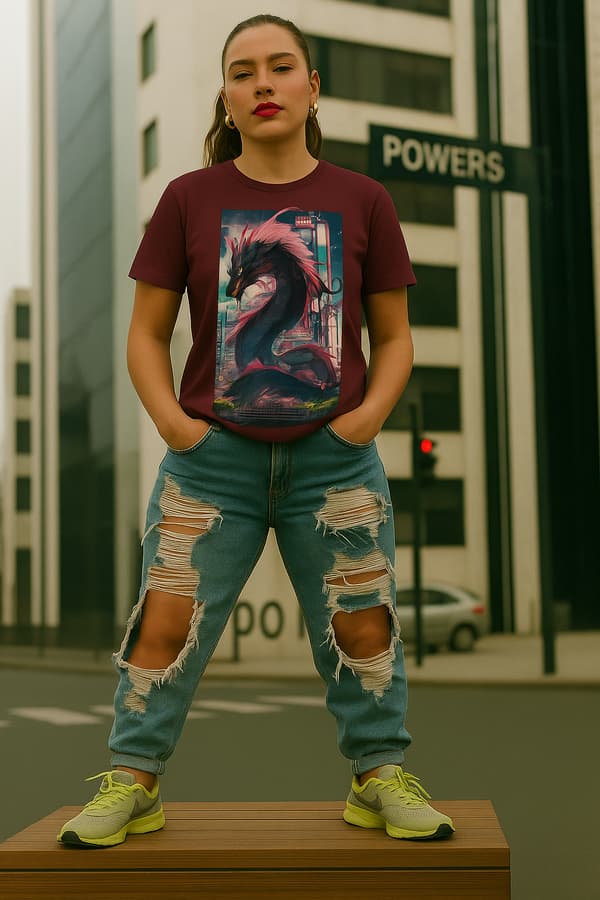 Image front T-shirt dragon des mers Zelos 