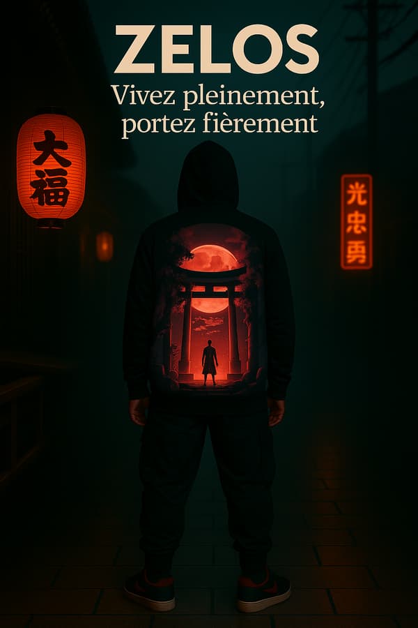 Image front Sweat shirt lune sang Zelos