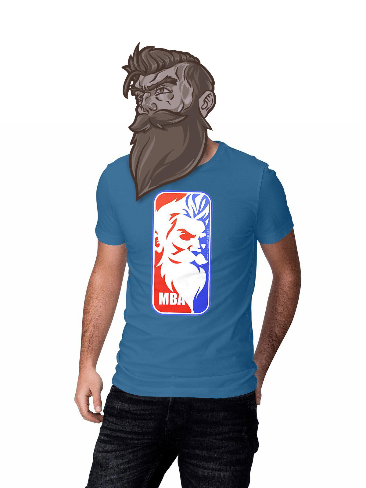 Image front T-shirt - Moustachus et barbus associés