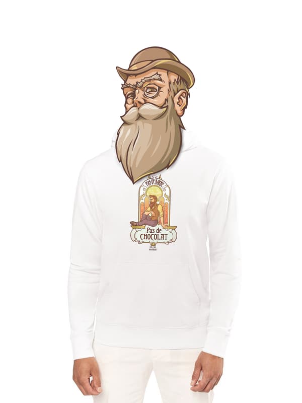 Image front Sweat "Pas De Barbe, Pas De Chocolat"