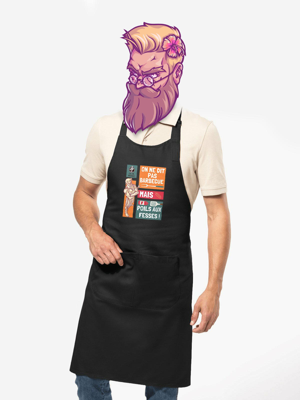 Image front Tablier - Barbecue / poils aux fesses 