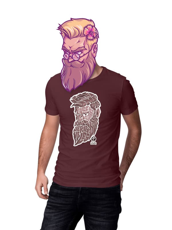 Image front T-shirt "Je Ne Me Rase Pas La Barbe Mais..."