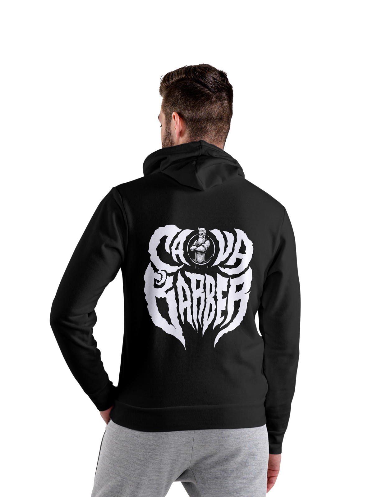 Image front Veste zippée PREMIUM - "Barbu black métal"