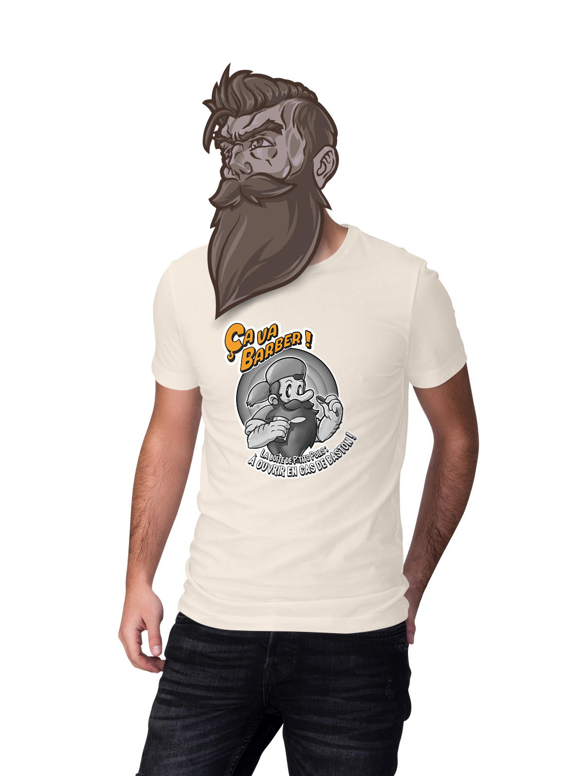Image front T-shirt - "Boite de p'tits poils"