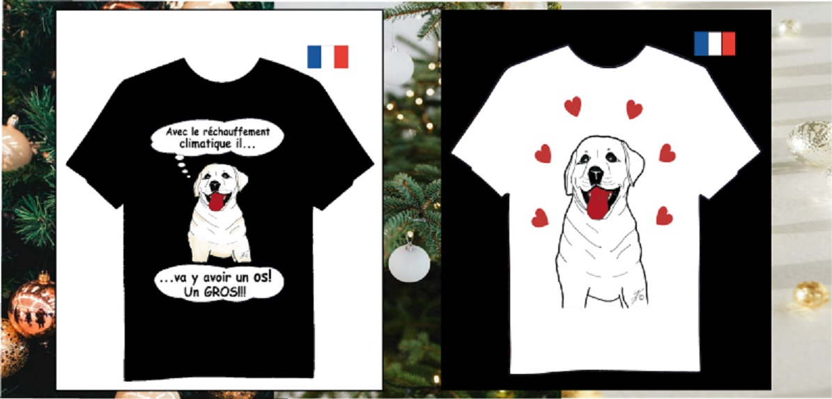 Série Tee-shirts  " SULTAN " le labrador - TOUTANTEESHIRT