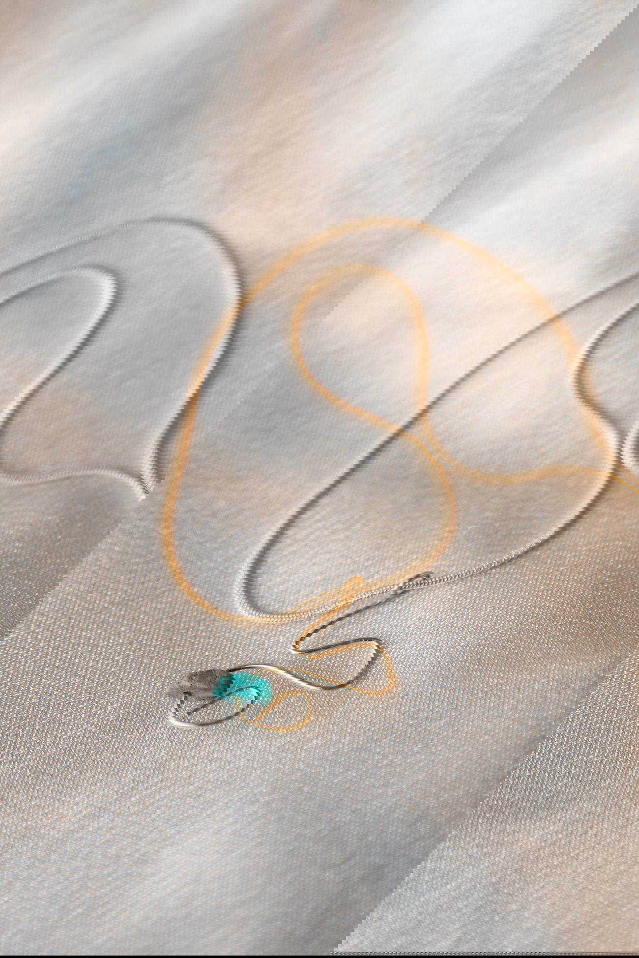 Collier Sioux - Laiton, Plaqué or, Turquoise