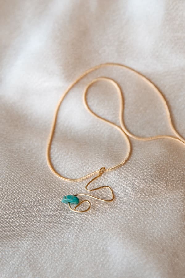 Collier Sioux - Laiton, Plaqué or, Turquoise