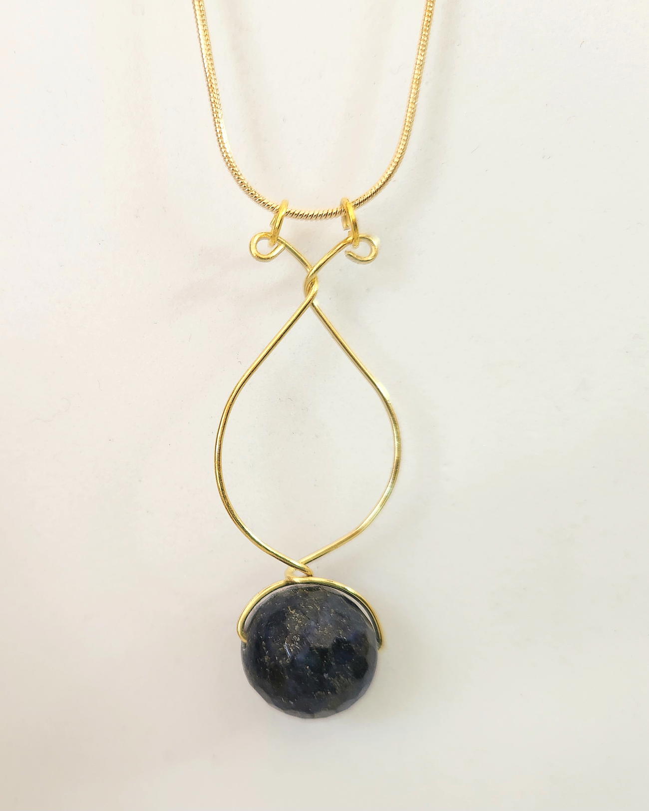Collier Cléo - Plaqué Or & Lapis-lazuli
