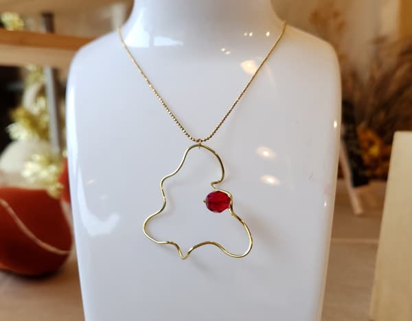 Collier Hallo - Plaqué Or, Laiton et Cristal Swarovski