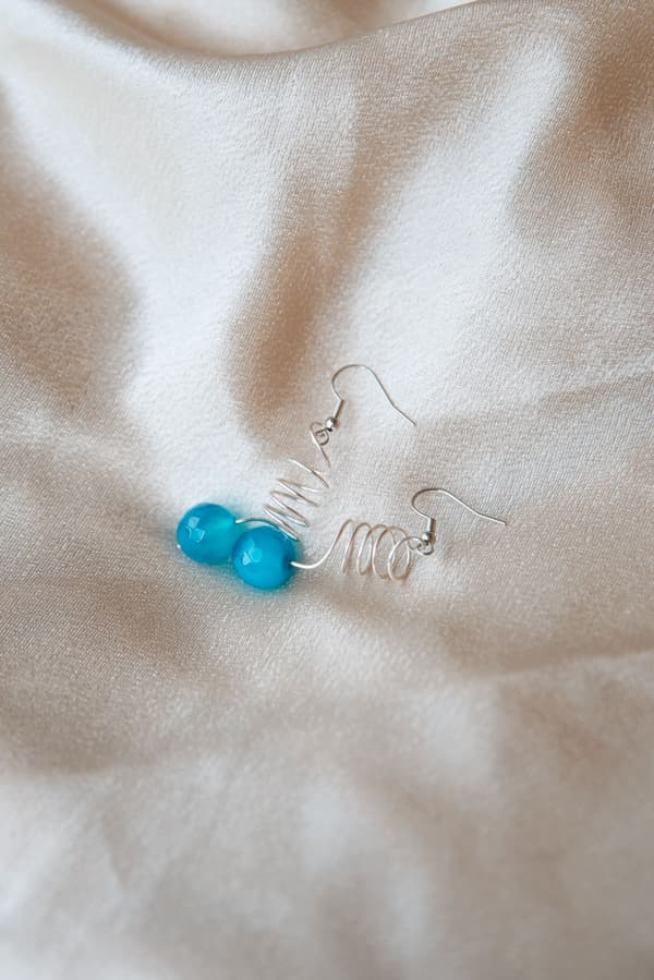 Boucles d'oreilles Blue Lagon - Argent, Topaze bleu