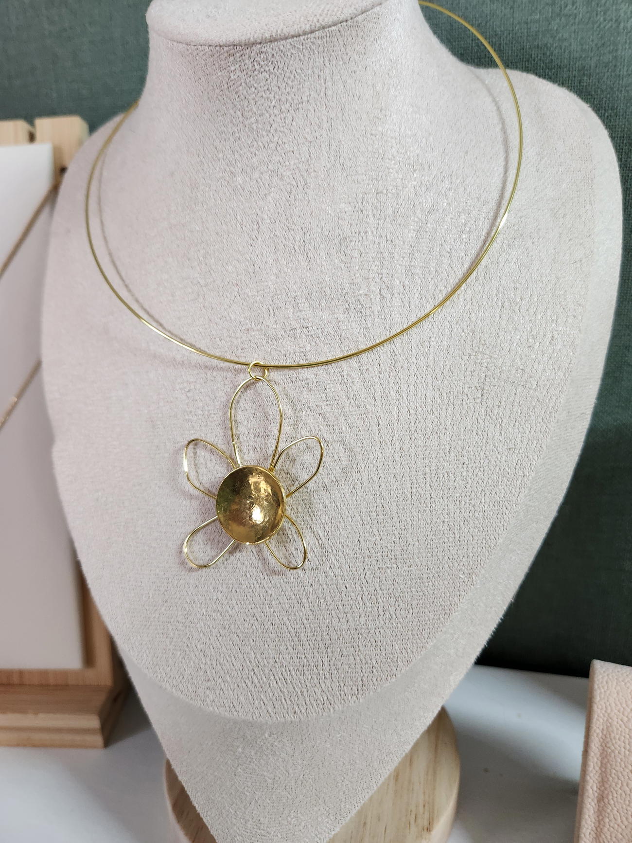 Collier Flore - Laiton