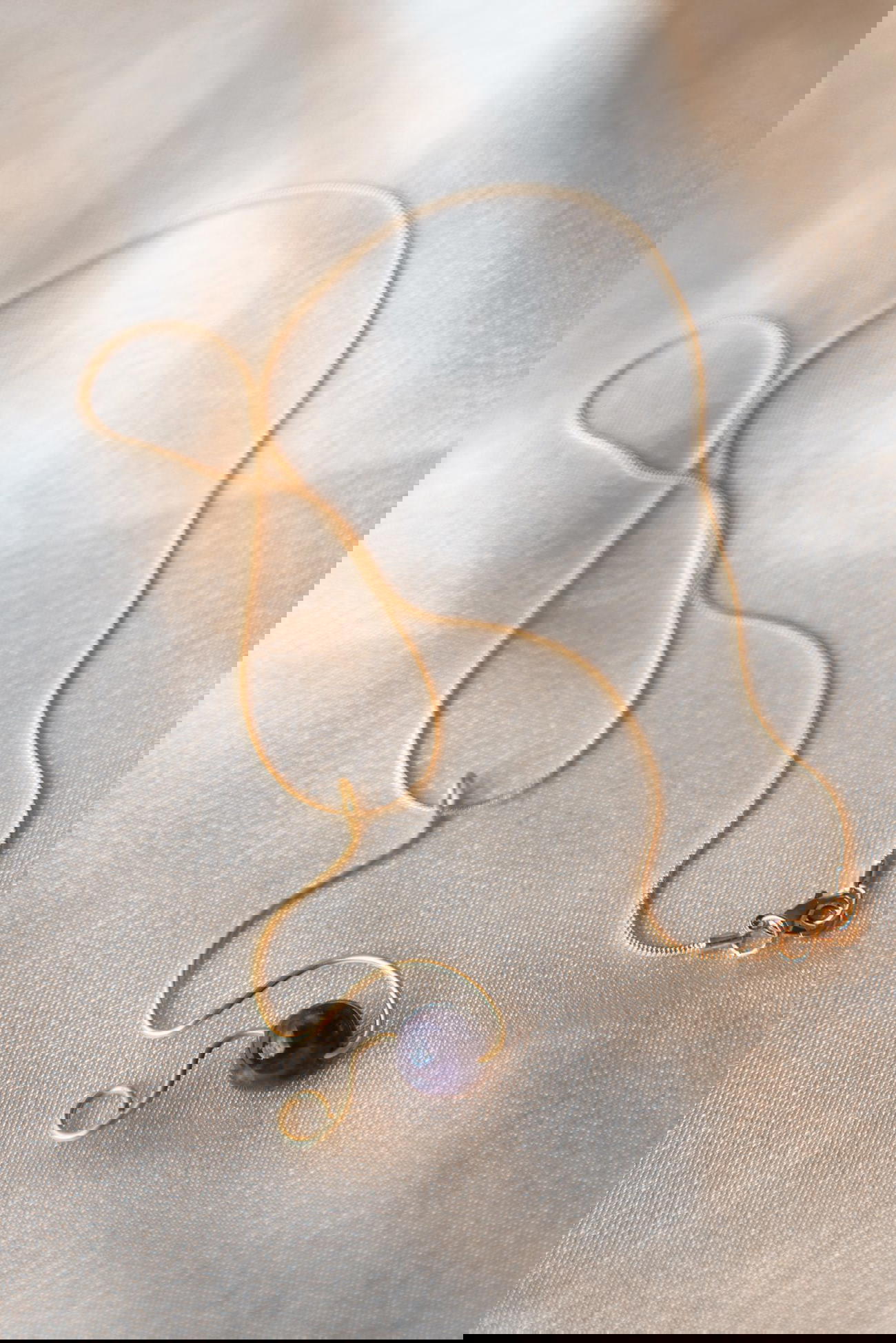 Collier Œil d’Horus - Plaqué Or, Laiton et Amétyste