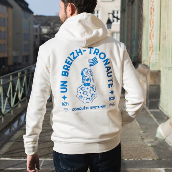 Image front Sweat à capuche Breizh-tronaute