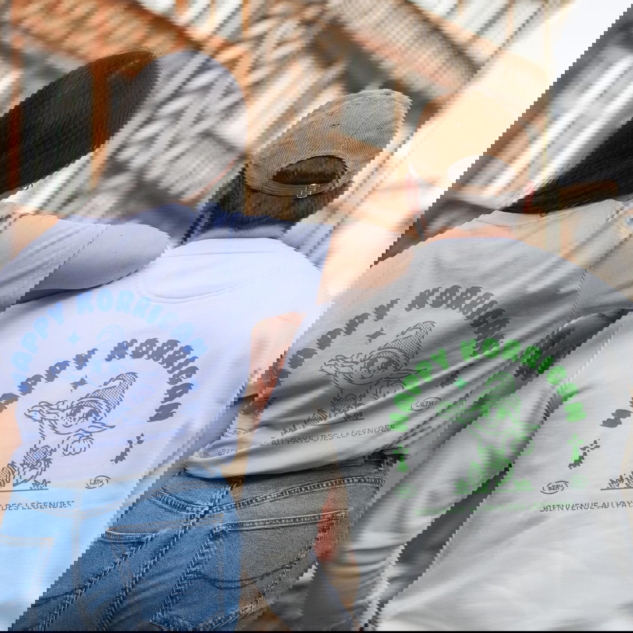 Image front T-shirt Happy Korrigan Violet