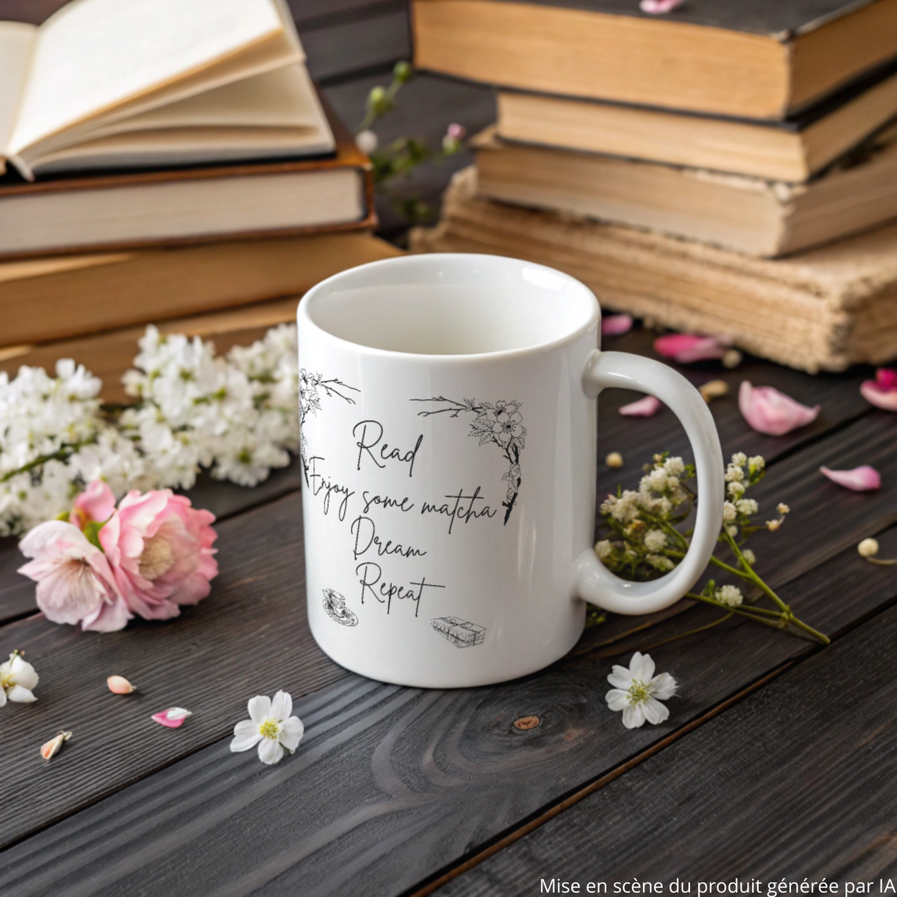 Image front Mug "Read, Enjoy some matcha, Dream, Repeat"