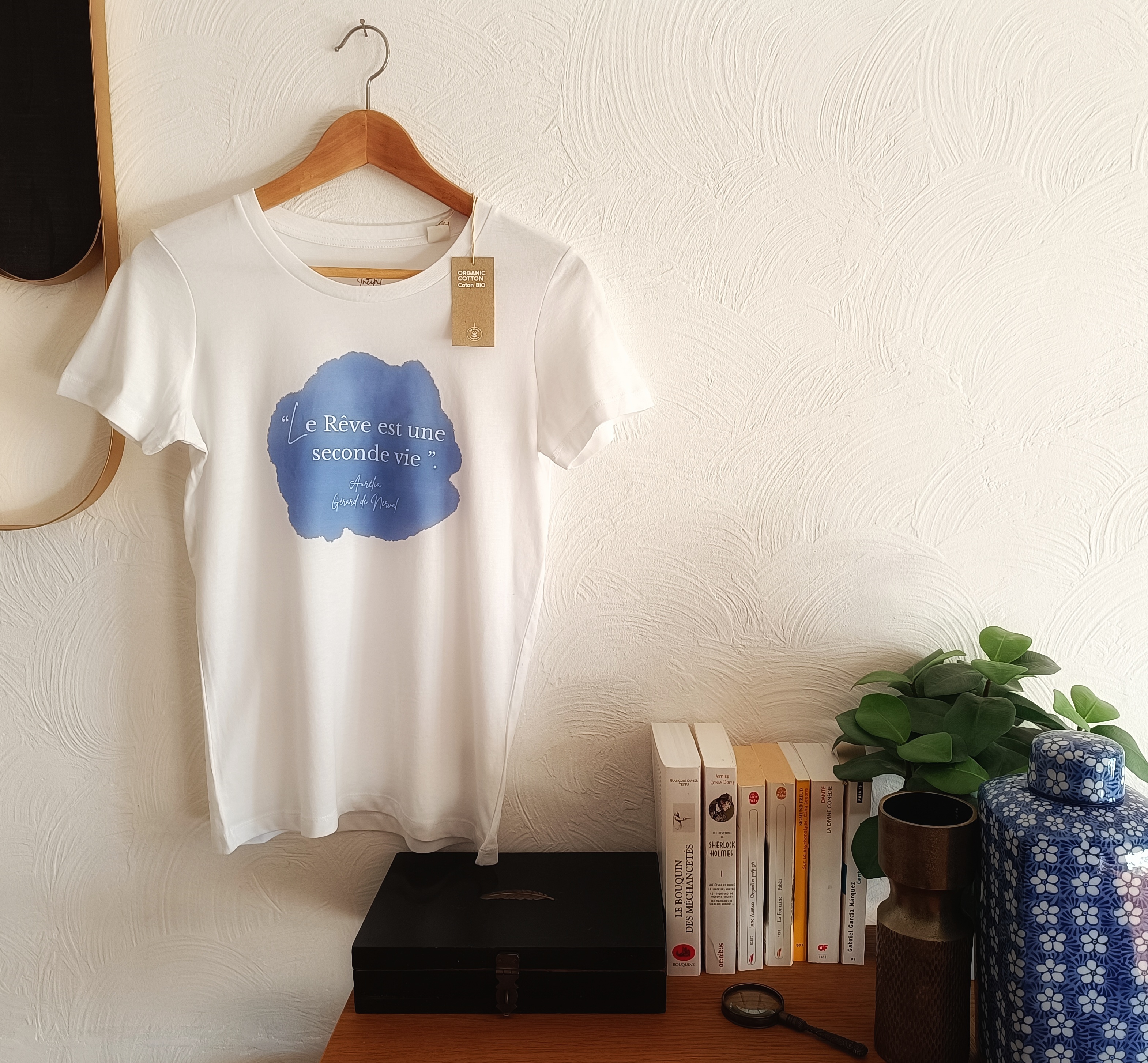 Image front T-shirt “Le rêve est une seconde vie” – Aurélia, Gérard de Nerval 