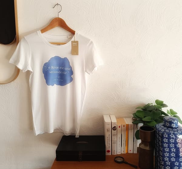 Image front T-shirt “Le rêve est une seconde vie” – Aurélia, Gérard de Nerval 