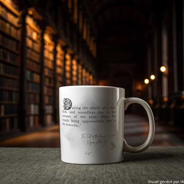 Image front Tasse “La Chute de la Maison Usher” – Edgar Allan Poe 