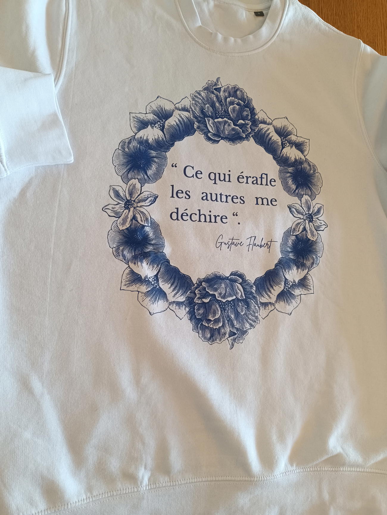 Image back Sweat littéraire Flaubert - "Ce qui érafle les autres me déchire"