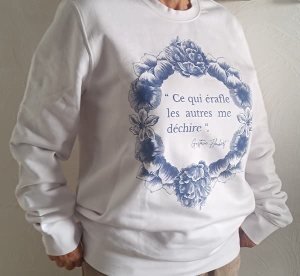 Image front Sweat littéraire Flaubert - "Ce qui érafle les autres me déchire"