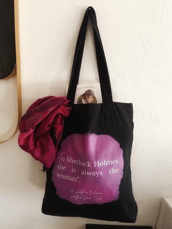 Image front Totebag Sherlock Holmes – “She is always the woman” Arthur Conan Doyle
