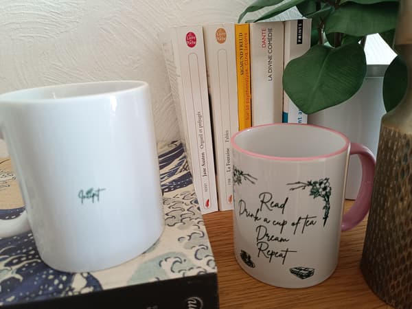 Image front Mug "Read, Drink a cup of tea, Dream, Repeat"