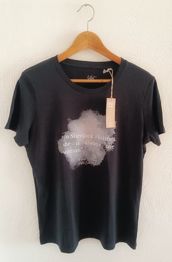 Image front T-shirt Sherlock Holmes - “To Sherlock Holmes she is always the woman” Arthur Conan Doyle