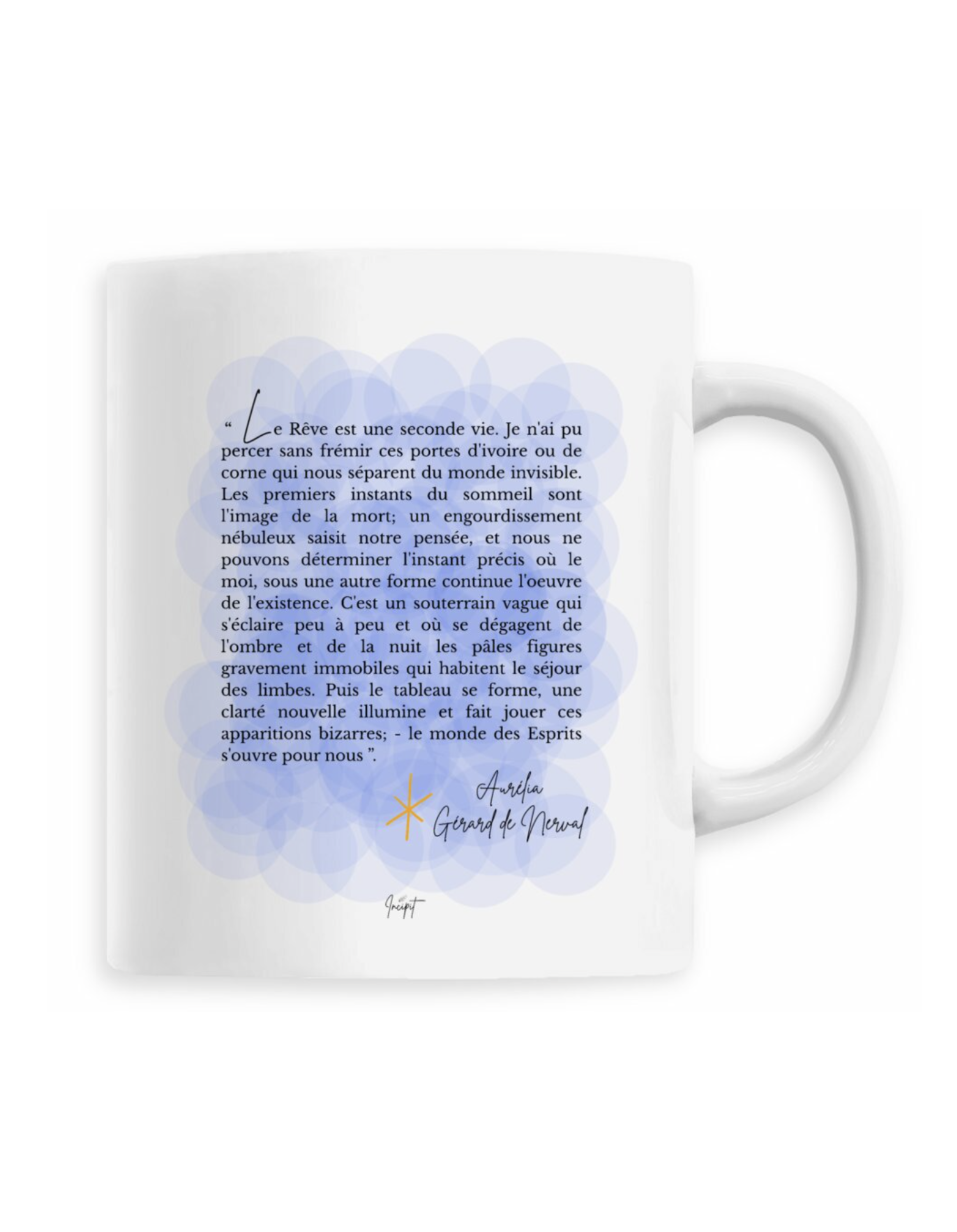 Image back Mug “Le rêve est une seconde vie” –  Aurélia, Gérard de Nerval 