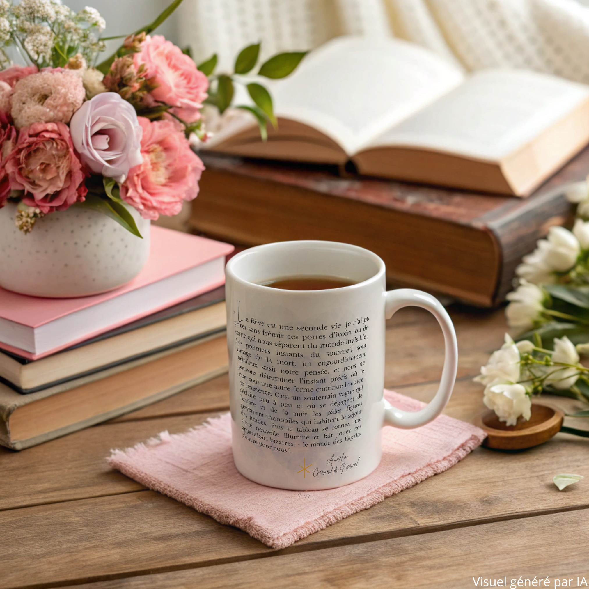 Image front Mug “Le rêve est une seconde vie” –  Aurélia, Gérard de Nerval 