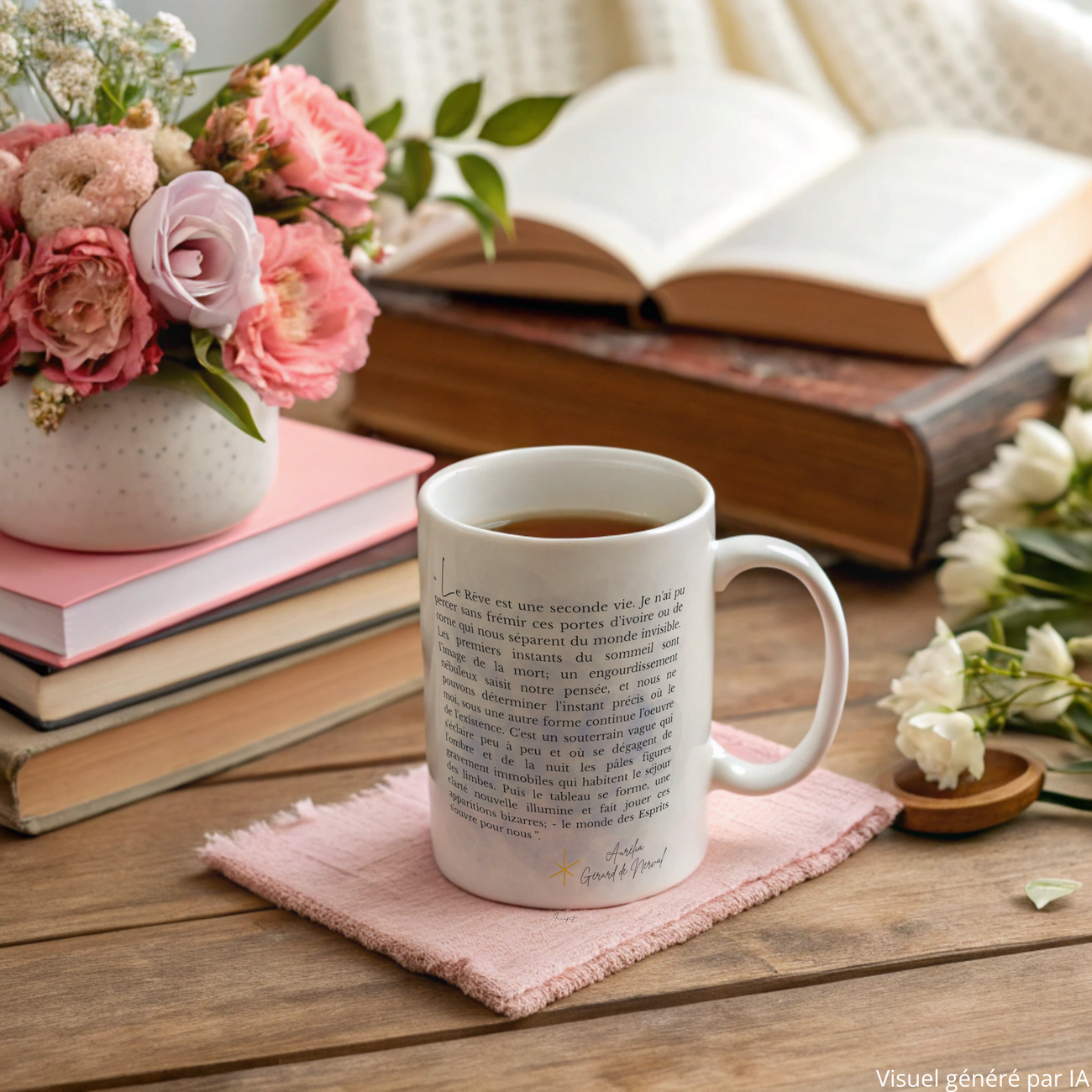 Image front Mug “Le rêve est une seconde vie” –  Aurélia, Gérard de Nerval 