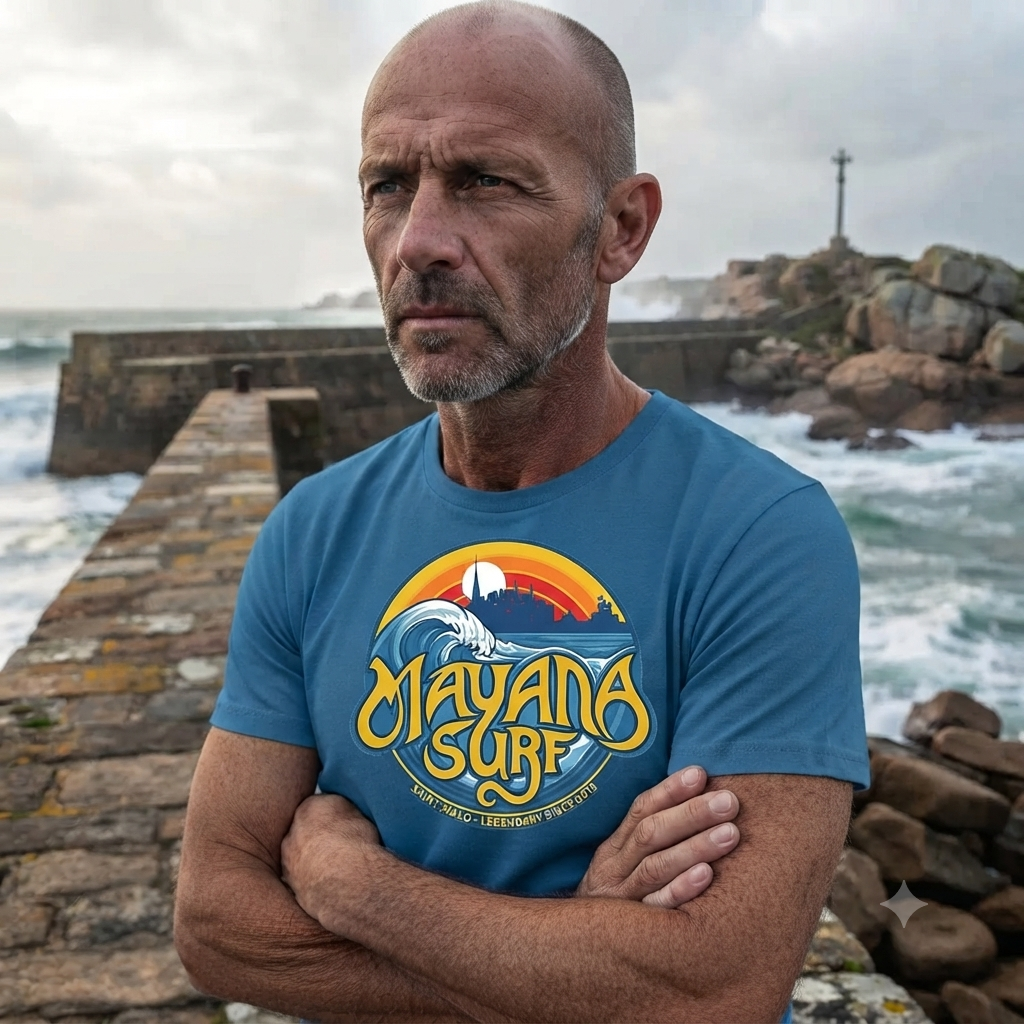 T-shirt Unisexe épais grand logo devant