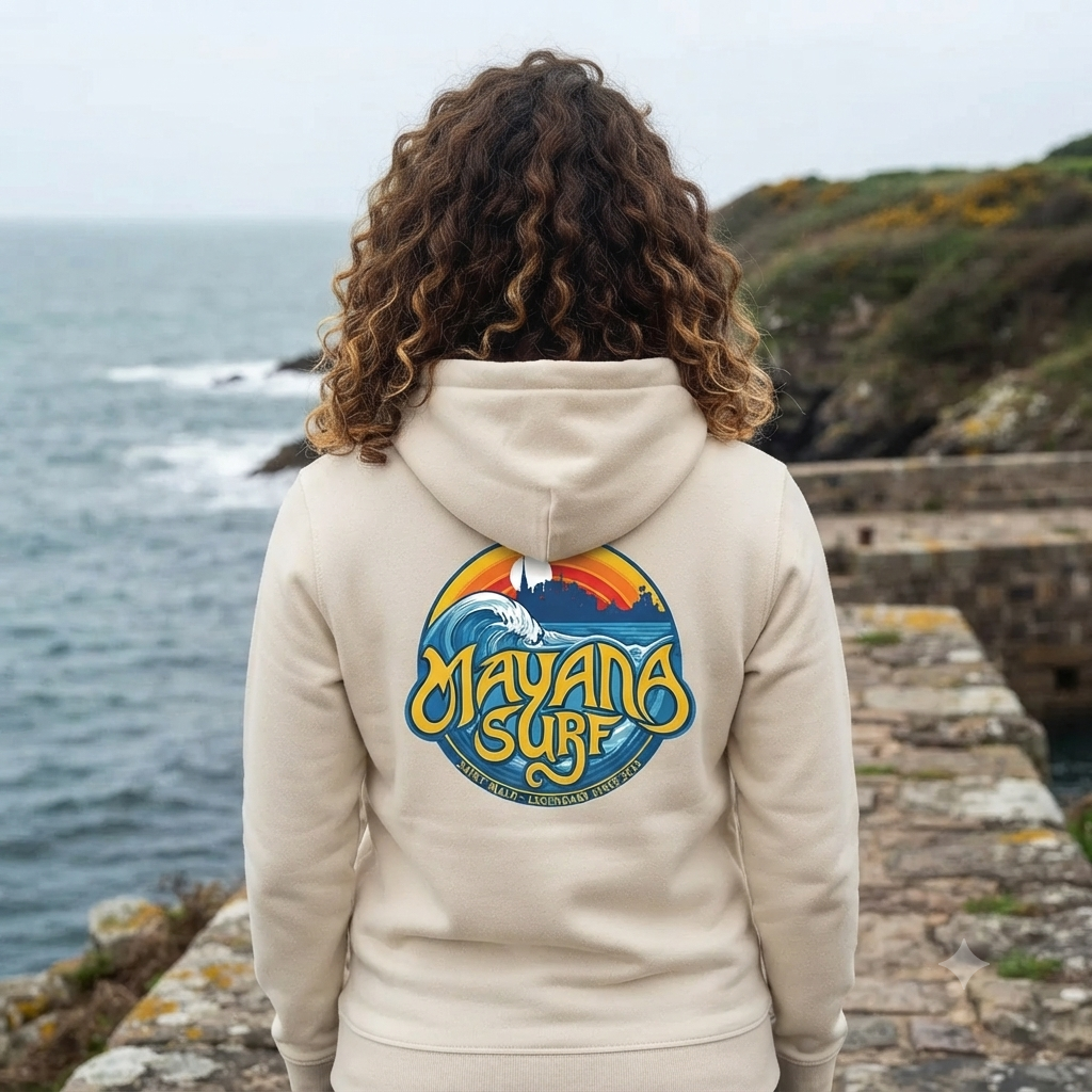 Sweat Capuche Epais Unisexe Recto Verso Mayana - Image