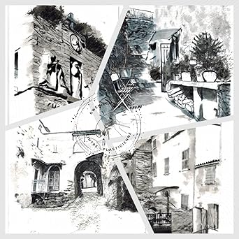 Recueil de dessins du village d'Occhiatana, Haute-Corse - Image