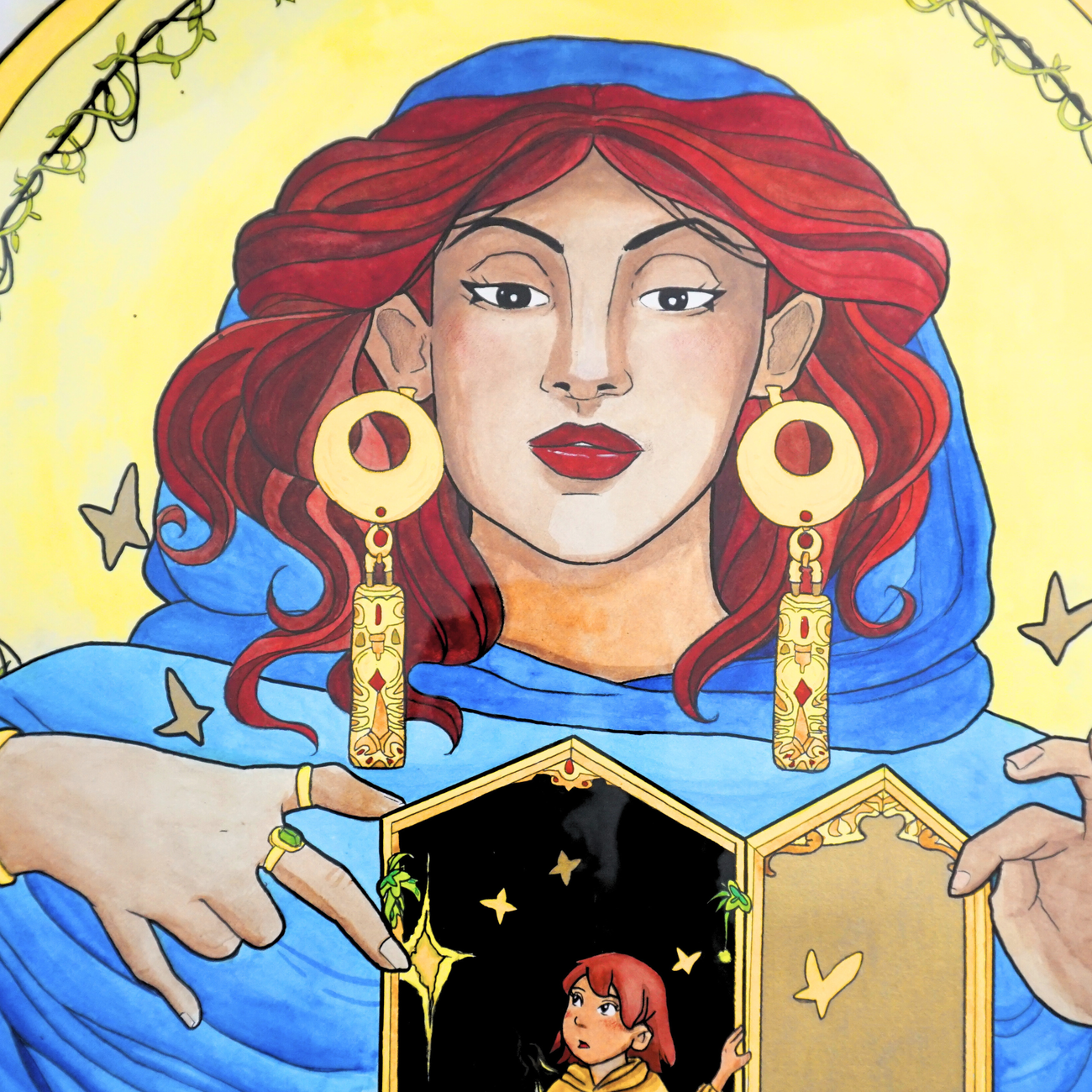 Illustration originale "Plus tard, je serai Grande" - (112x76cm) - Image