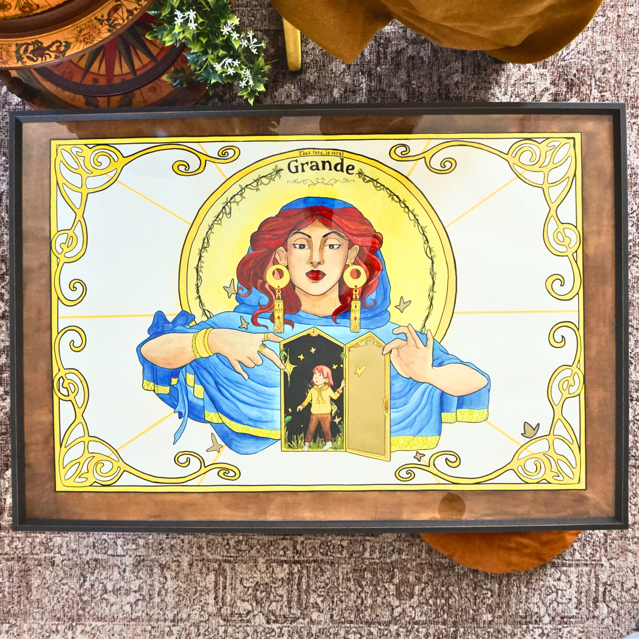 Illustration originale "Plus tard, je serai Grande" - (112x76cm)