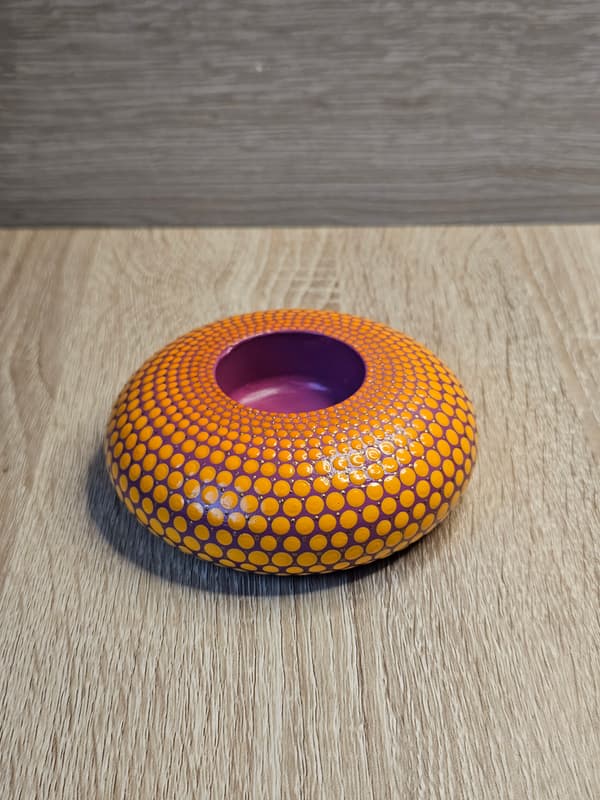 Bougeoir " Crépuscule d'or " Fin de cycle / couché de soleil Pièce unique