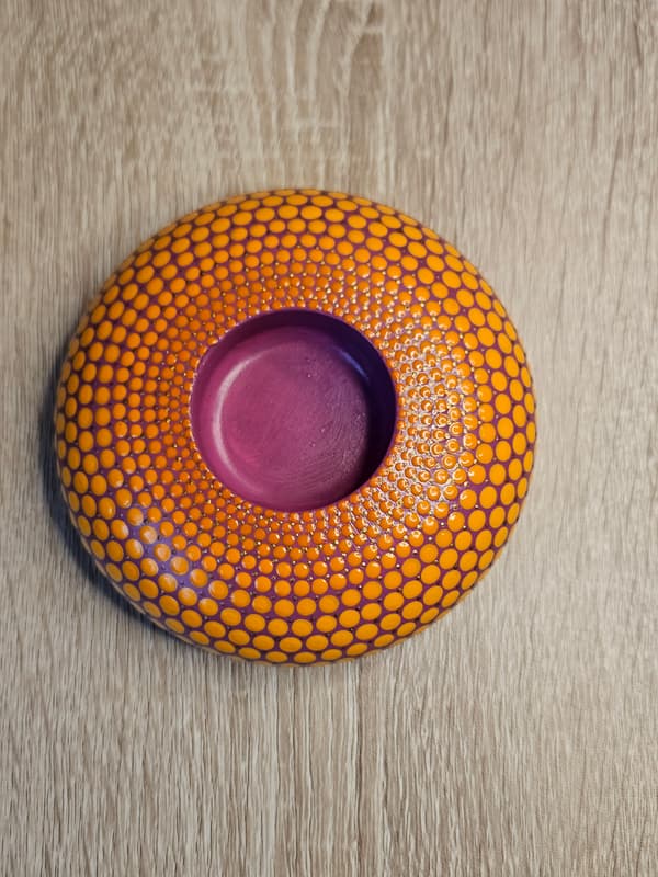 Bougeoir " Crépuscule d'or " Fin de cycle / couché de soleil Pièce unique - Image