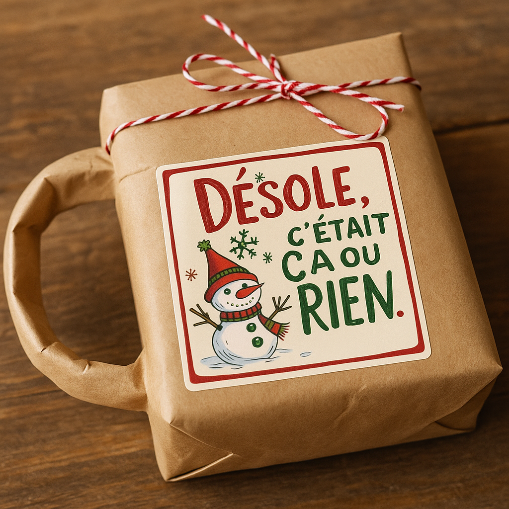 Sticker carré – "Désolé, c’était ça ou rien"
