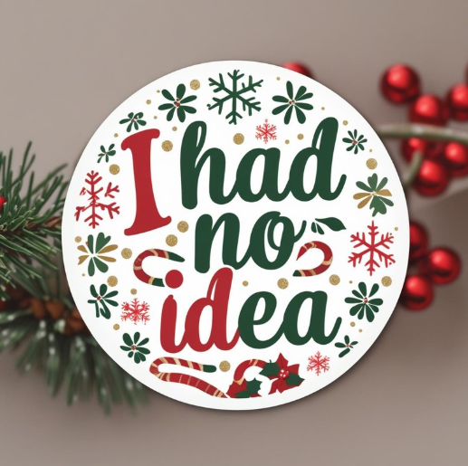 Sticker rond – I Had No Idea - Image