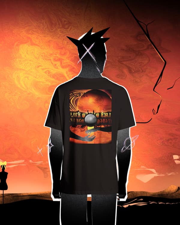 T-shirt unisex oversize LACK ORANGE GIOVE SPACE