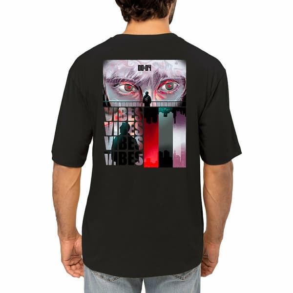 T-shirt oversize unisex futuristic VIBES - Image
