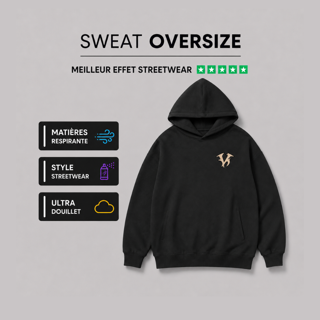 Image front Sweat à capuche Oversized