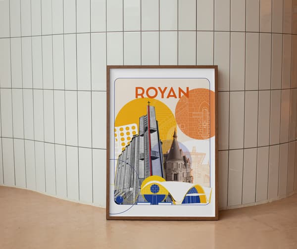 Image front Poster vertical Collage Royan - Monuments emblématiques