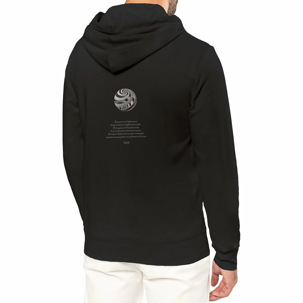 Image front Hoodie-graphique-Citation-Sphère-3D-Ruban-de-Möbius