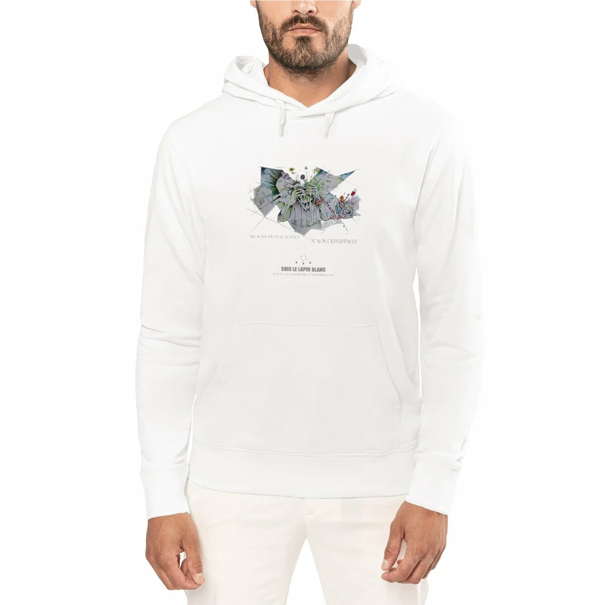 Image front Hoodie graphique - Philosophie et alchimie - Suis le lapin blanc