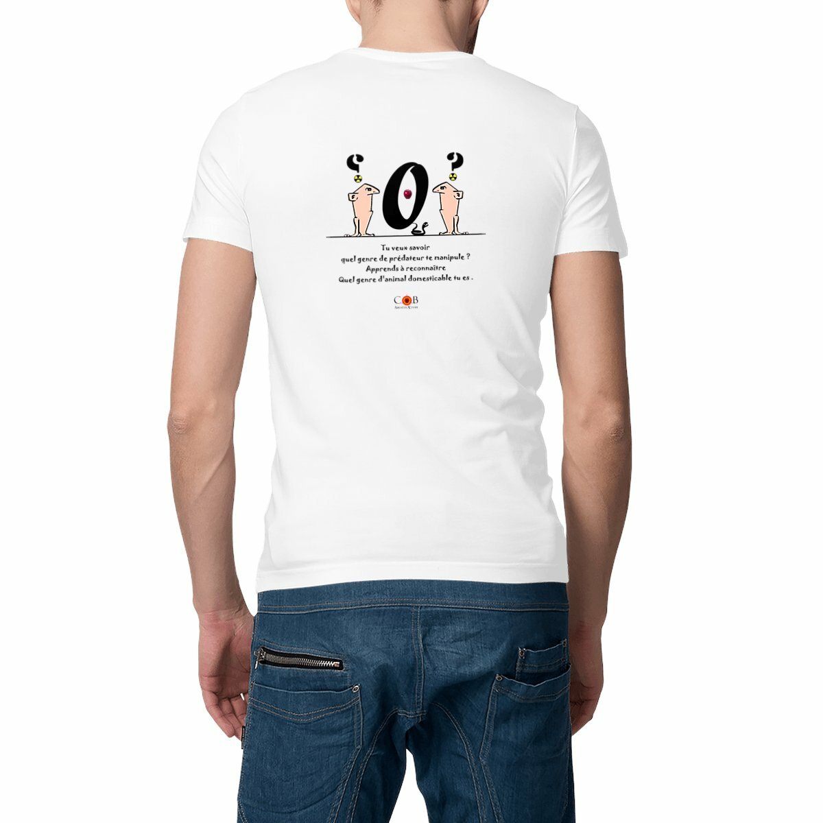 Image front T-shirt-graphique-humoristique-Thème-du-complotisme-Création-originale