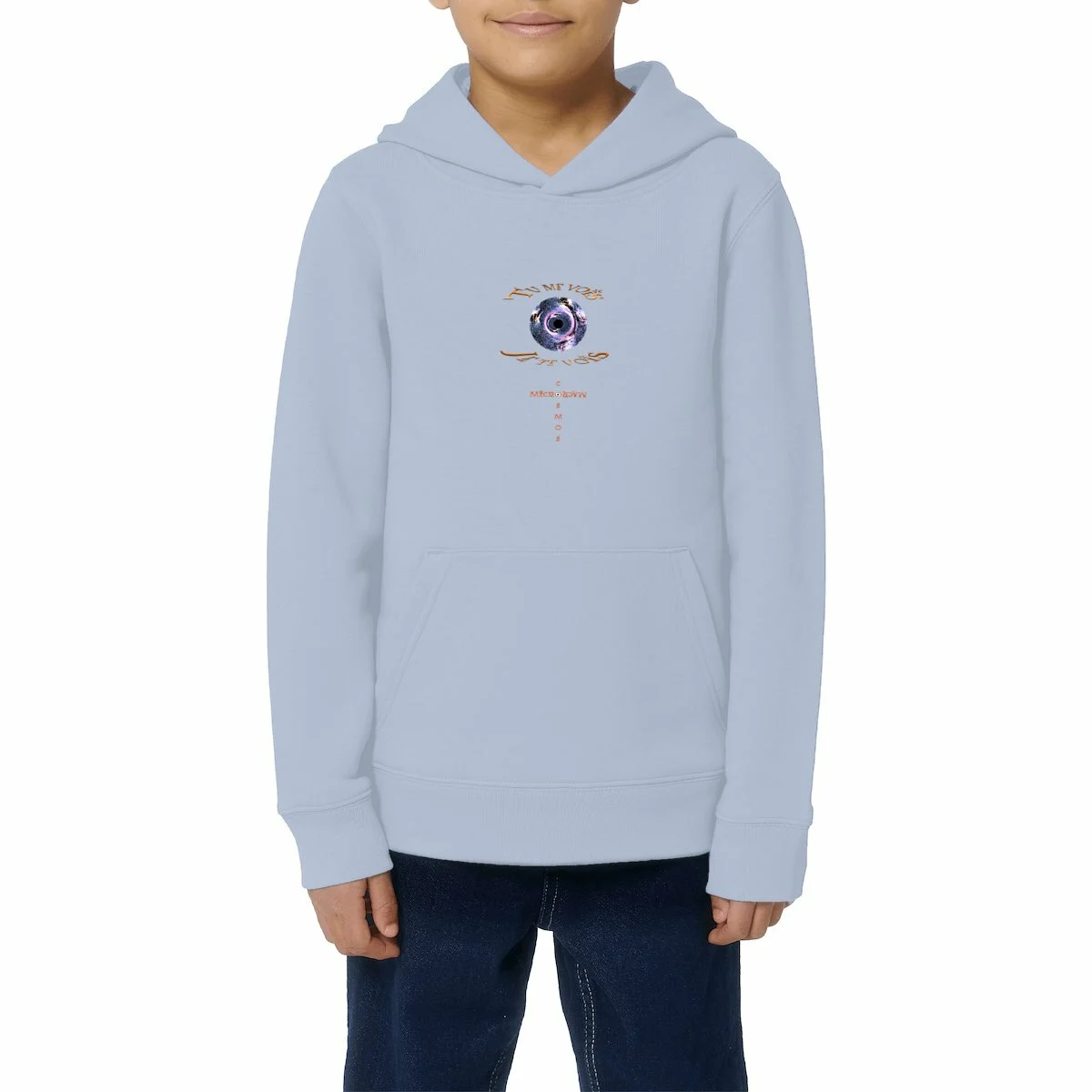 Image front Sweatshirt-enfant-hoodie-graphique-créateur-Cosmoeil-streetwear-qualité-bio-écoresponsable